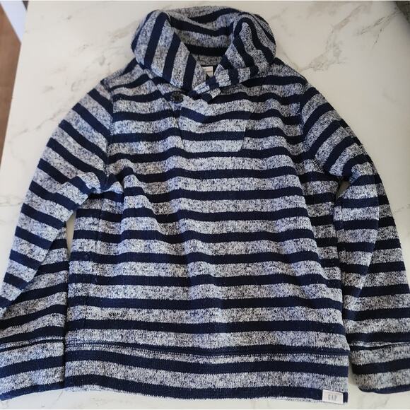 Gap Baby Navy & Gray Striped Mock Neck Sweater 5T - Picture 1 of 5